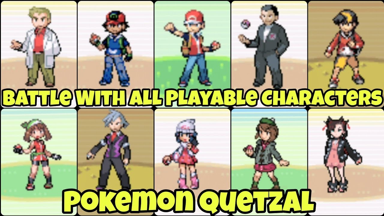 Battle With All Playable Characters In Pokemon Quetzal