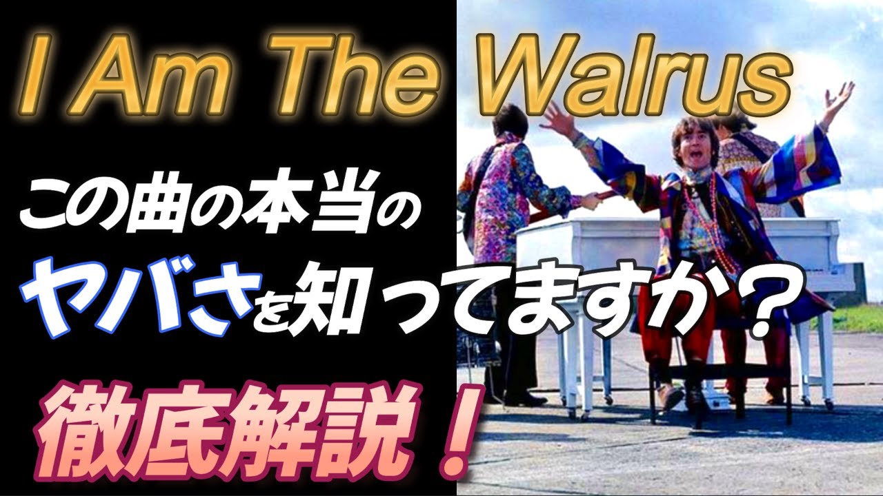 ビートルズ/アイ・アム・ザ・ウォルラス　この曲の【本当のヤバさ】を解説します！I  am the Walrus