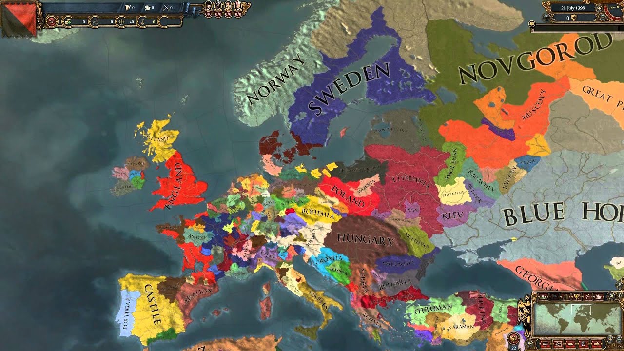 Europa Universalis IV: MEIOU and Taxes Timelapse 1