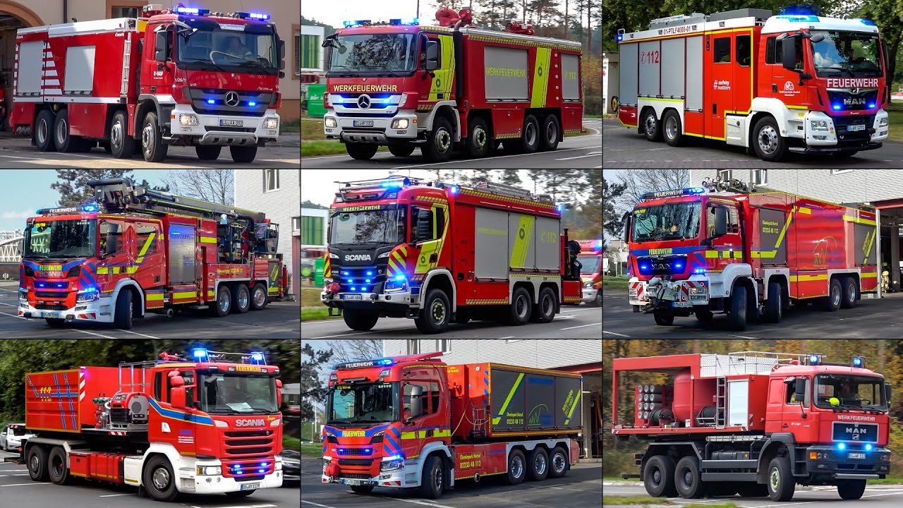 [XXL COMPILATION] – Germany’s INDUSTRIAL FIRE SERVICES in Action: BASF, Chempark & More 🚨