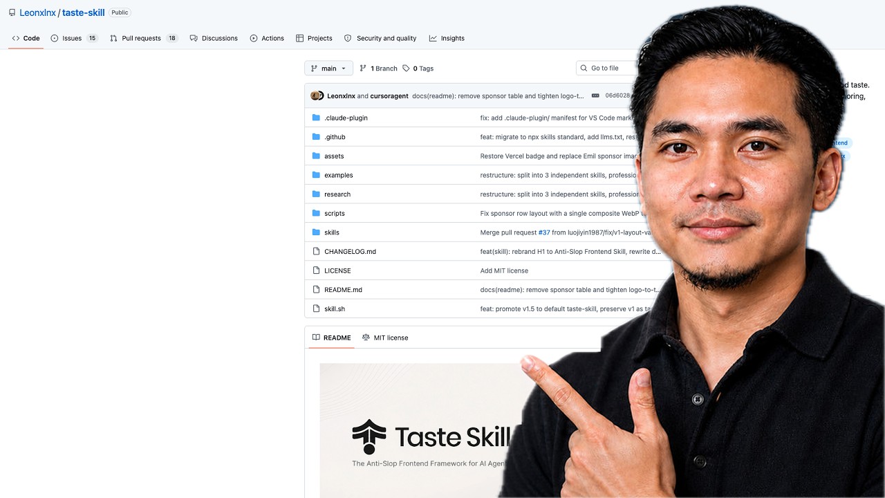 I Fixed My AI-Generated Website with One GitHub Skill (Taste Skill)