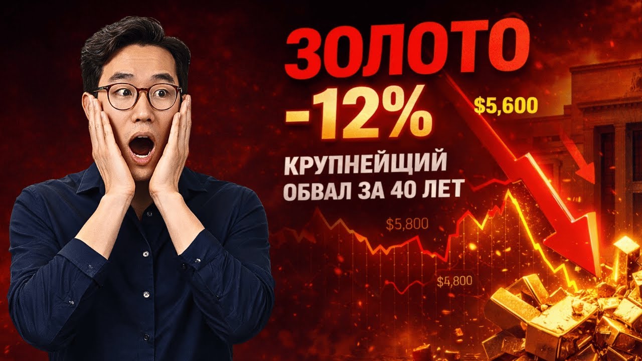 ЗОЛОТО -12% ЗА ДЕНЬ: Крупнейший Обвал за 40 Лет &mdash; Это Конец или Начало?