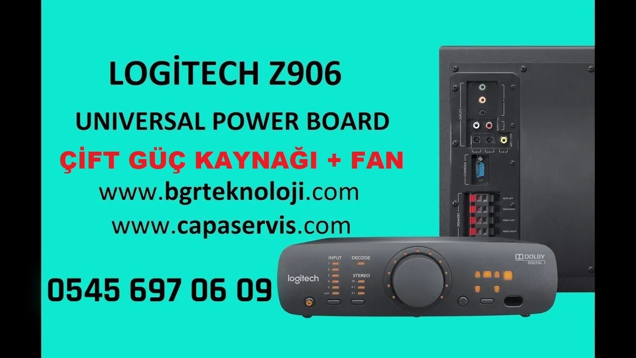 Logitech Z906 Çift Güç Kaynağı + FAN 2026 ( Two Power Board Repair )