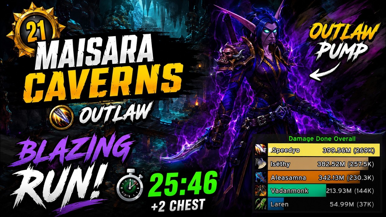 +21 Maisara Caverns | Outlaw Rogue POV (+2 Chest)