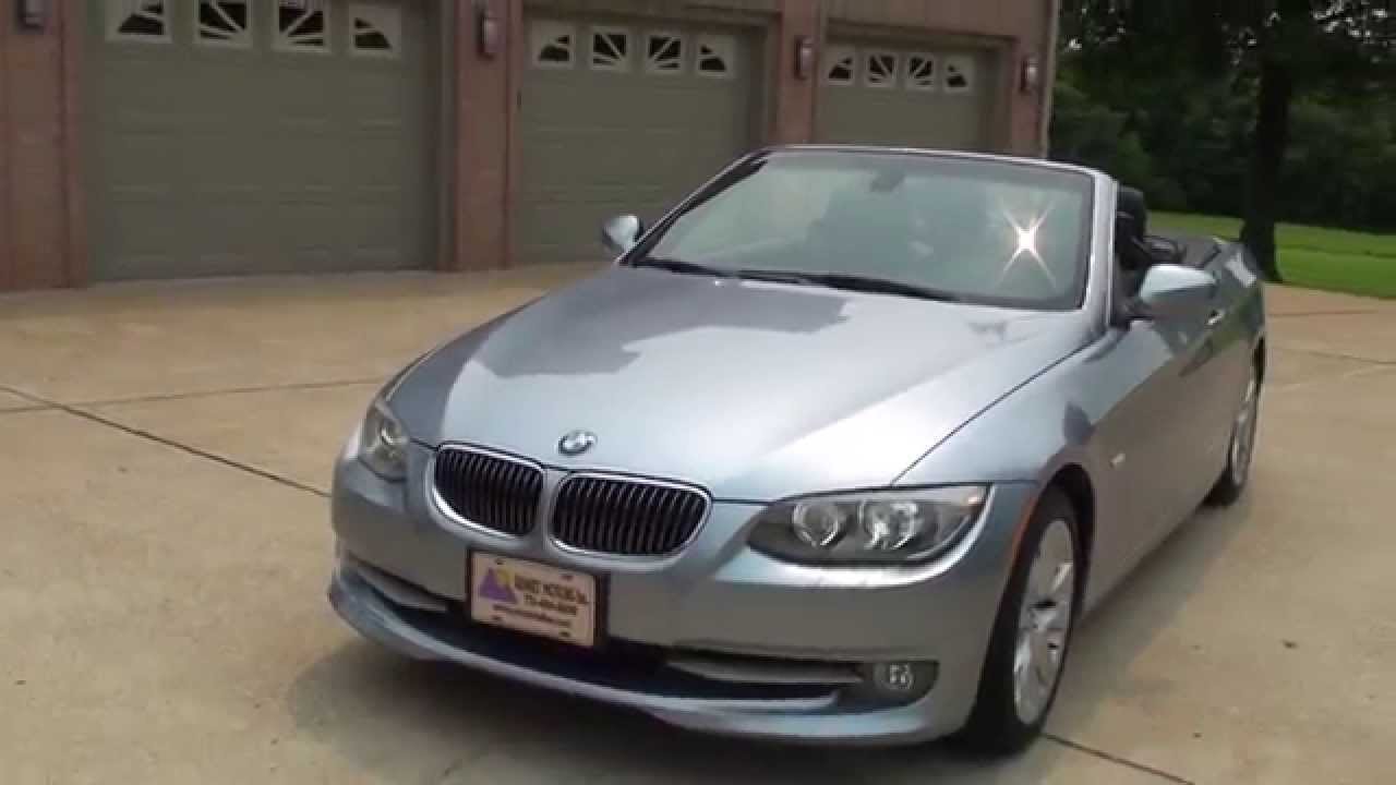 HD VIDEO 2011 BMW 328I HARD TOP CONVERTIBLE BLUE WATER METALLIC USED SEE WWW SUNSETMOTORS COM