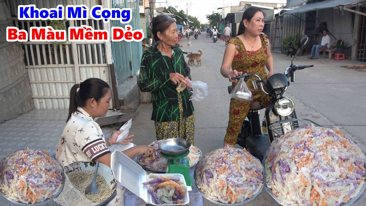 Lâu Lắm Mới Bán Lại Món Này | BÁNH TẦM KHOAI MÌ CỌNG BA MÀU | Mềm Dẽo Nhà Làm @Nét Sống Đồng Quê