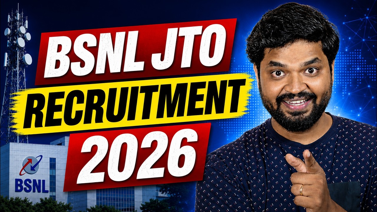BSNL JTO Recruitment 2026 | 100 Vacancies | Eligibility, Exam Pattern, Salary & Apply Process