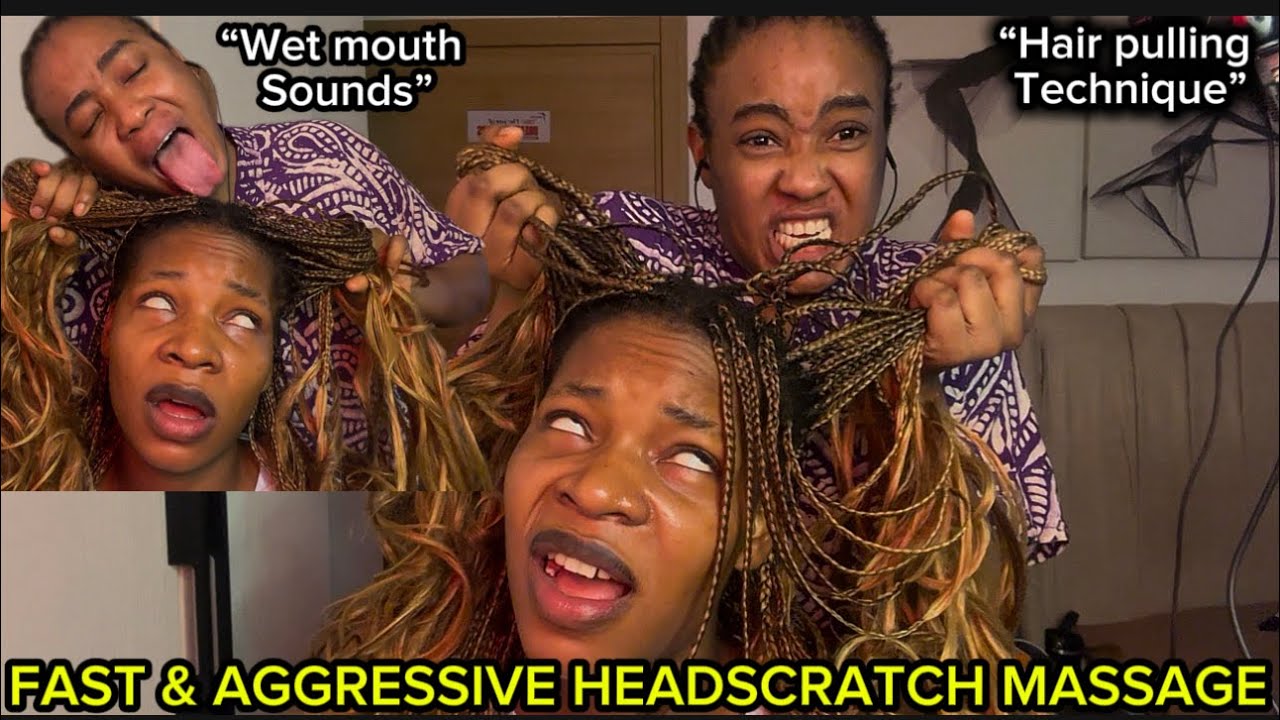 Asmr:✨Intense Scalp Scratch Massage ,Throat Massage, Hair cracking,Fake Spitpainting on Blessing 