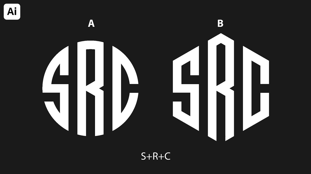 How Can We Draw Any Letters Logo in Polygon & Circle in Adobe Illustrator Tutorials