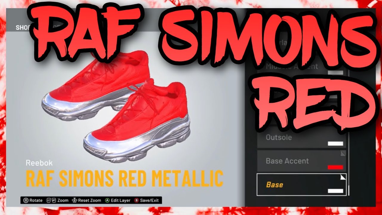 HOW TO MAKE Red Raf Simons IN NBA 2K21! NBA 2K21 Shoe Creator