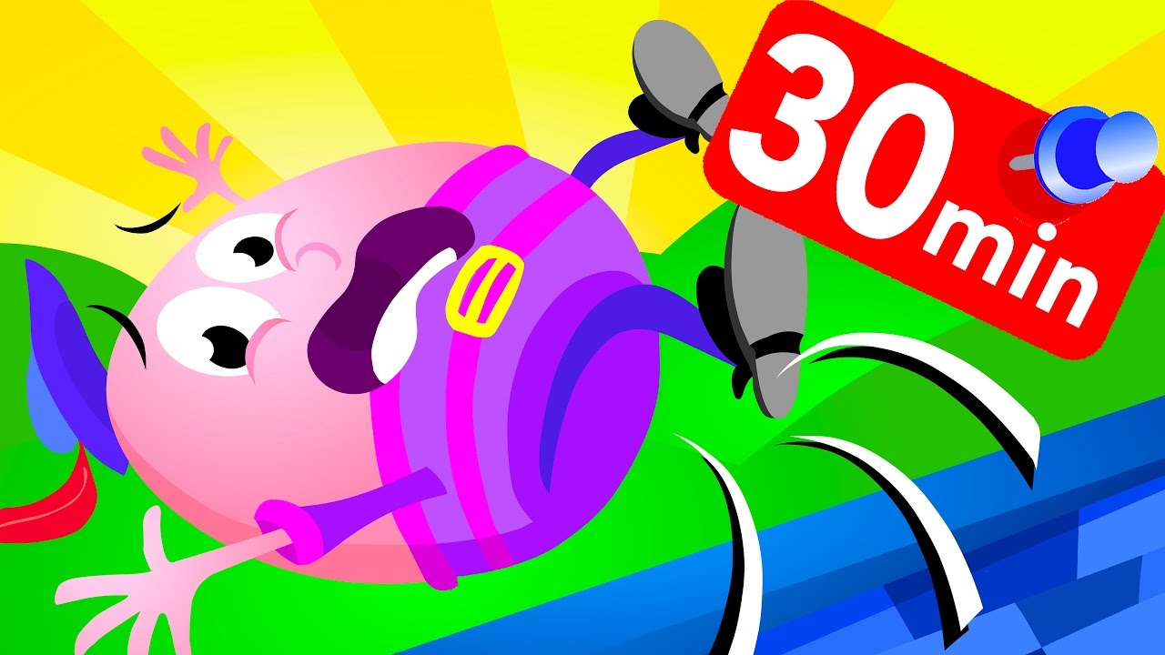 Humpty Dumpty and 10 Little Baby Sharks,  Cars & Learning Colours Compilation by Little Angel