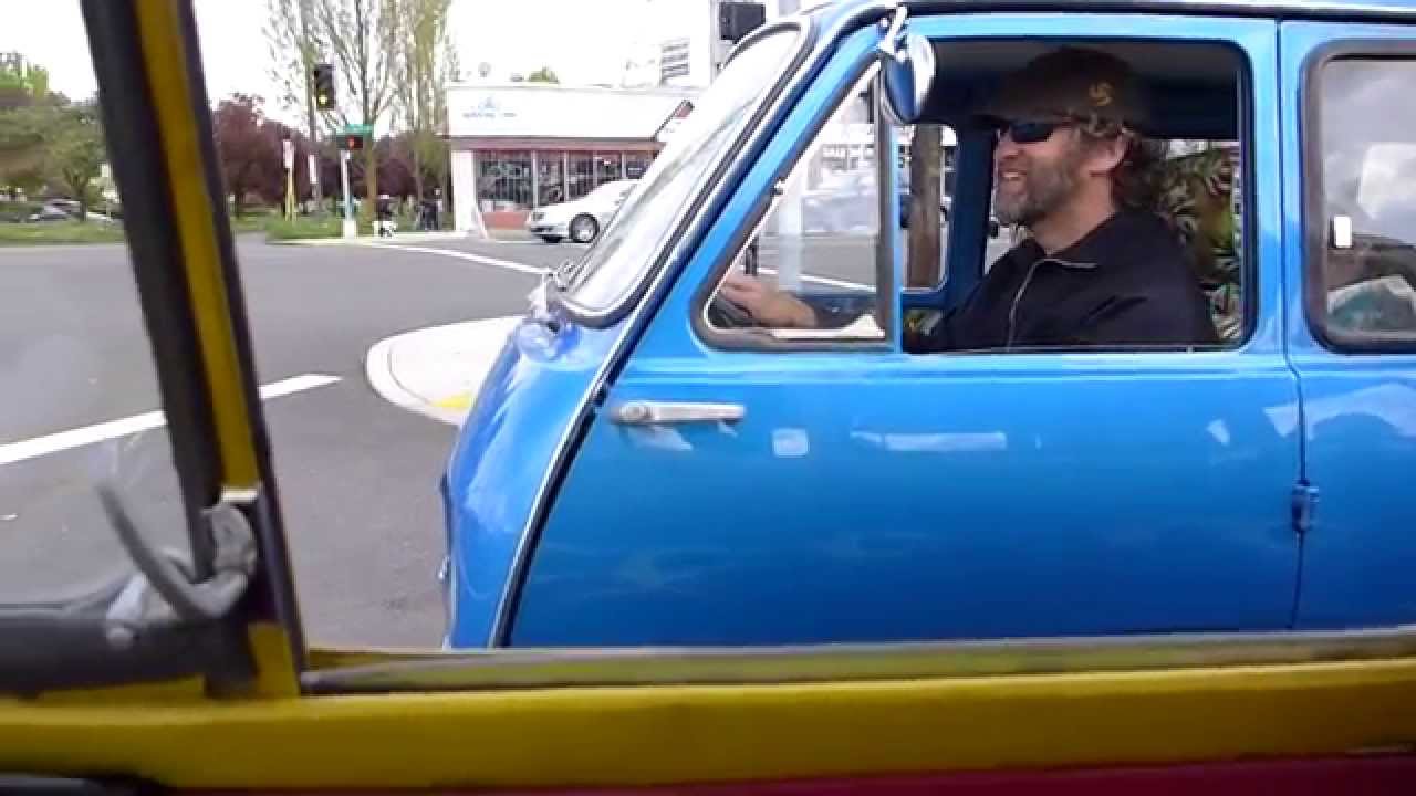 Two Subaru 360 Vans Drag Race from a stoplight ...