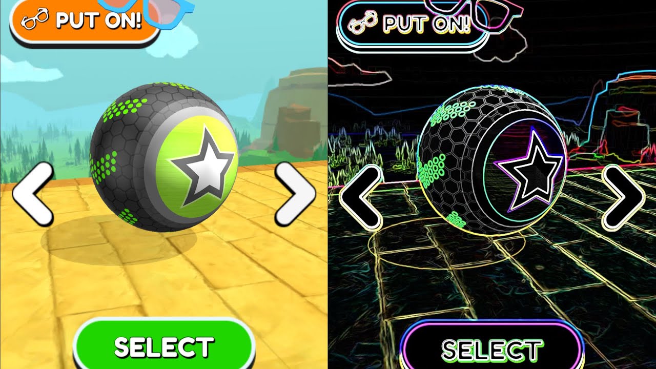 Going Balls Real World Vs Black and White World ANdroid / Ios Gameplay Super SpeedRun