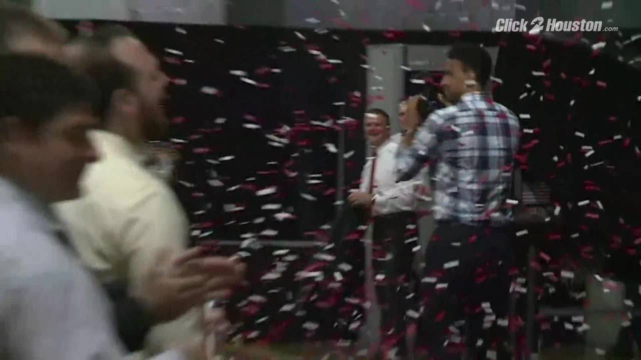 Tilman Fertitta arrives at Toyota Center before being officially named Rockets owner
