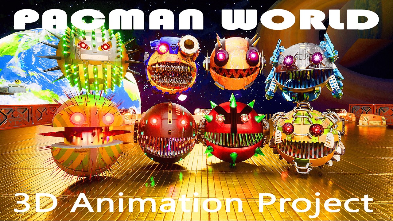 PACMAN ROBOTS VS MONSTER ROBOTS#monsterpacman #robotpacman #pacman