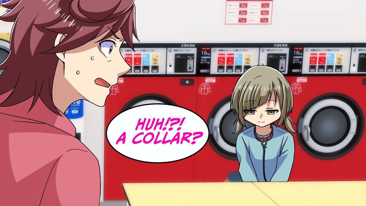Girl alone in laundromat at midnight. Something's wrong... [Manga Dub]