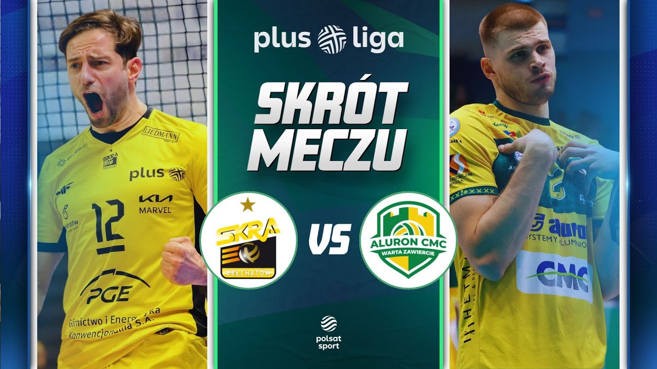 SKRÓT: PGE GIEK SKRA BEŁCHATÓW - ALURON CMC WARTA ZAWIERCIE I PLUSLIGA