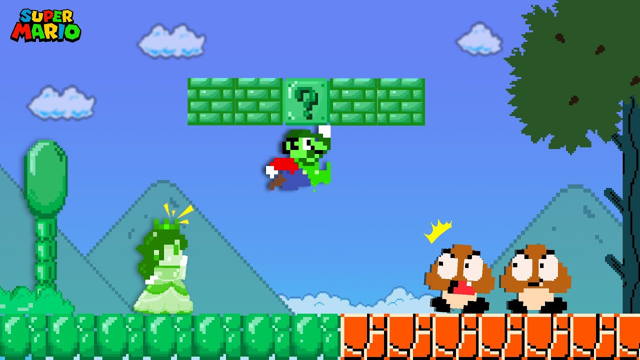 А что, если Марио сможет превращать в слизь всё, что захочет, в игре Super Mario Bros.?