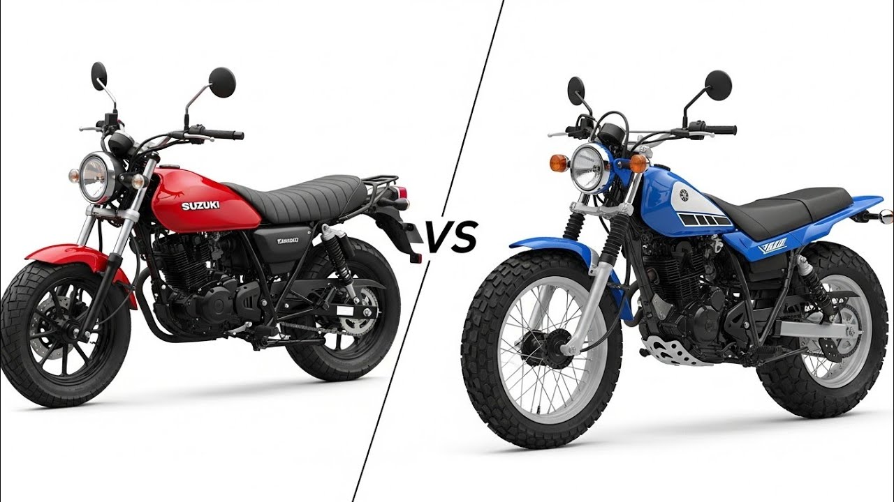 Suzuki VanVan 200 против Yamaha TW200 😱 Какая легенда ретро-толстых шин победит?