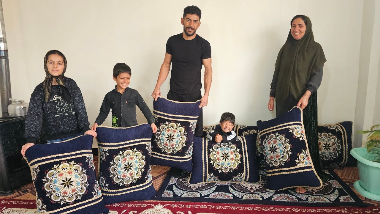 Ali&rsquo;s Nomadic Life in a Rain & Flood Day Traditional Bread by Farzana Kids Playing in the Storm 🌧️🍞🎉