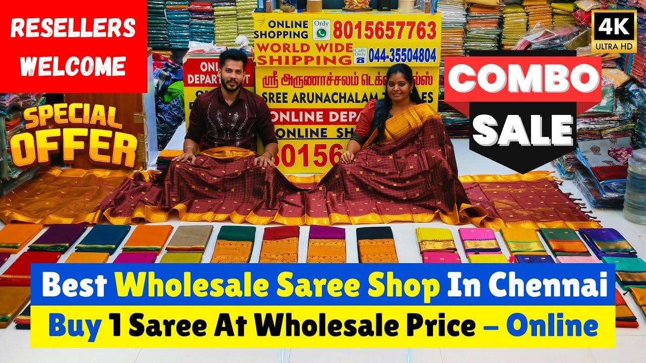 ➡️💥 Best Saree Shop In Chennai ✅ Sree Arunachalam Textiles Vannarapettai | Priya Just Know Fashion