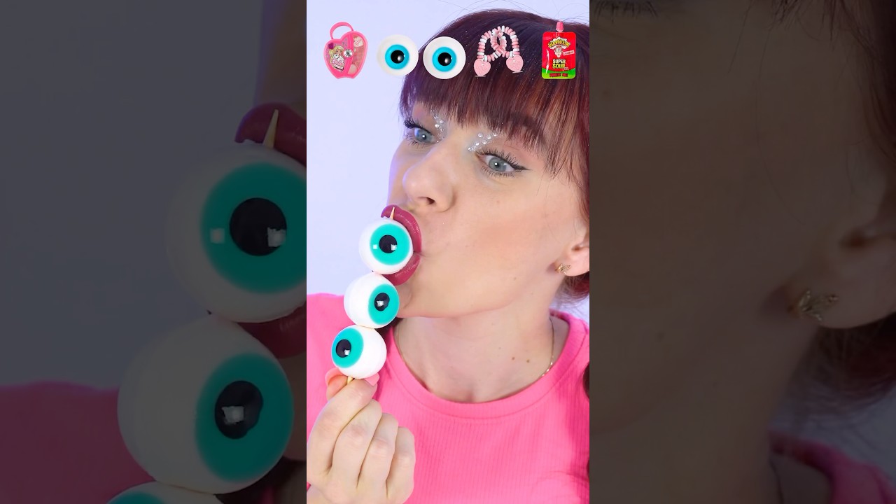 ASMR Candy Box Gummy Eyeballs, Sour Gel #mukbang