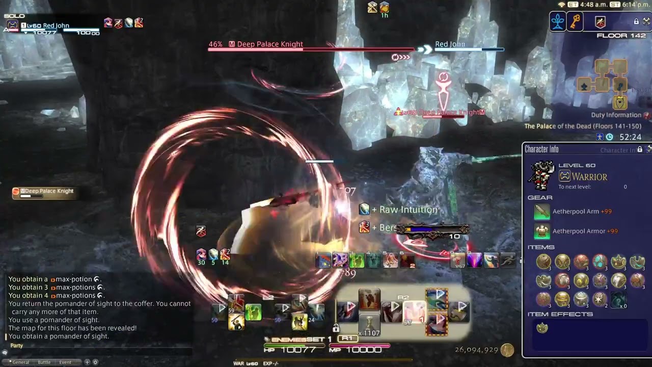 FFXIV PoTD Floors 141-200 WAR solo clear