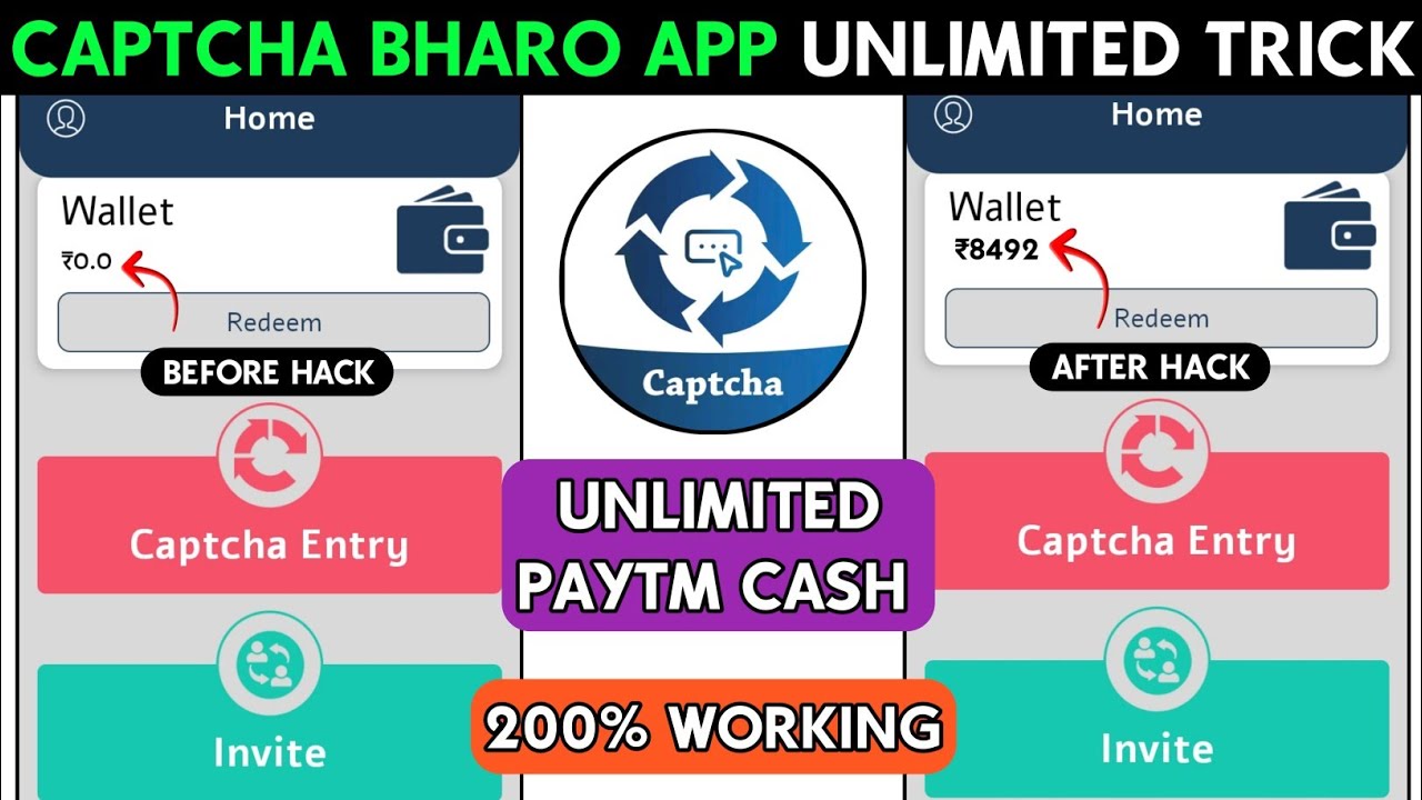 Captcha Bharo App | Captcha Bharo App Unlimited Trick | Captcha Bharo App Payment Proof