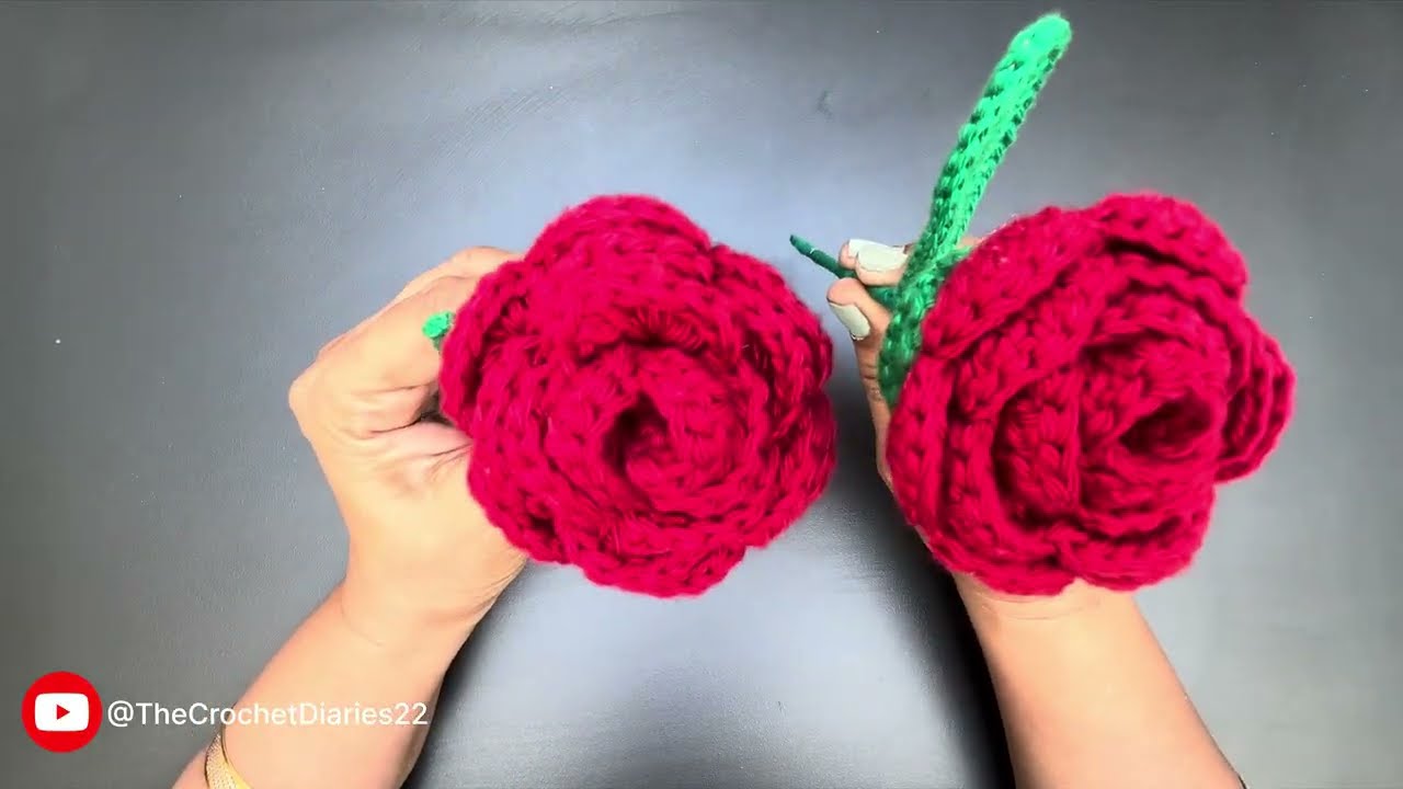 How To Make Crochet Rose(for Beginners)! Simple Crochet Tutorial