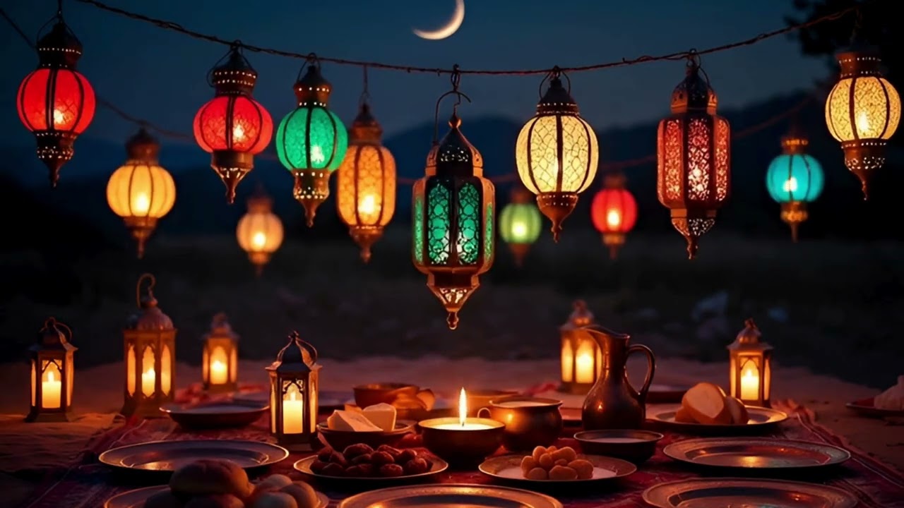 Ramadan Iftar & Suhoor Ambience 🌙 Lanterns, Table & Joyful Tunes | 3 Hours