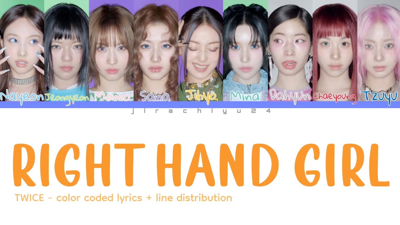 TWICE - RIGHT HAND GIRL [Color Coded Lyrics + Line Distribution]