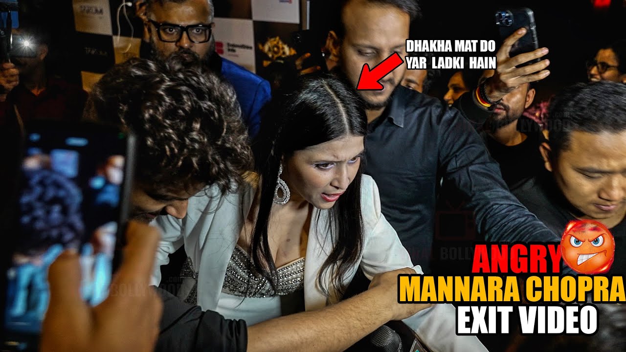 Mannara Chopra gets ANGRY and Samarth Jurel Protecting her in Public EXIT VIDEO after Party