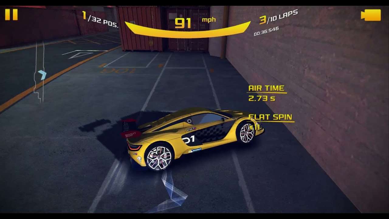 Asphalt 8  Renault Sport R.S. 01 San Diego Harbor Rev. 32 racers 10 laps