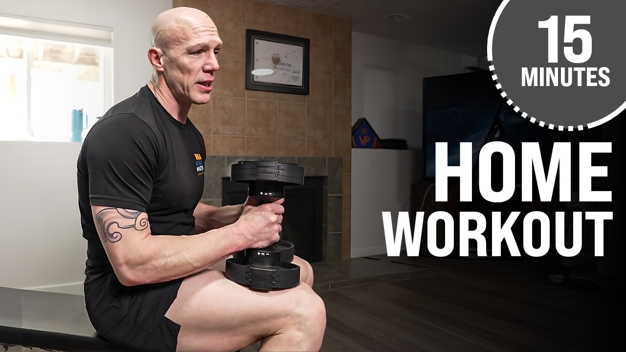 FULL BODY 15 Minute Workout For Men Over 40 (AT HOME WORKOUT!)