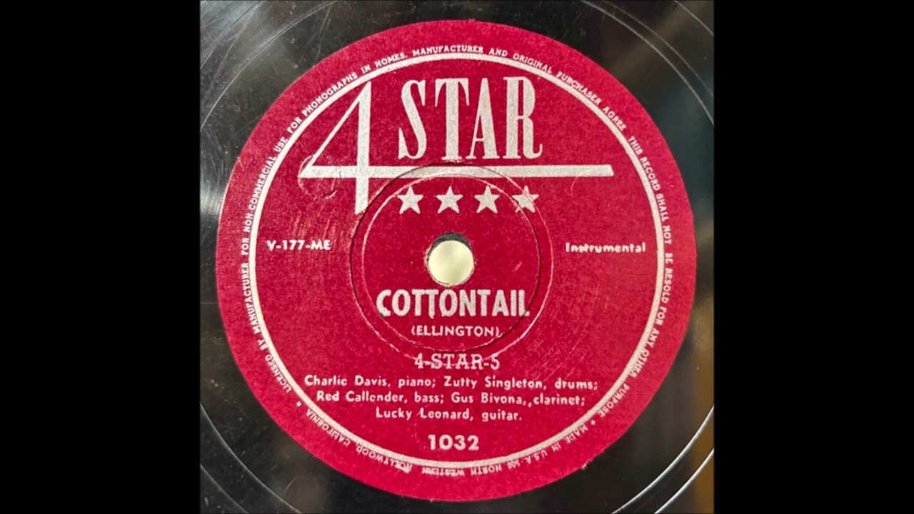 4-Star-5 "Cottontail" 1946 Small Modern Jazz Combo 78 RPM