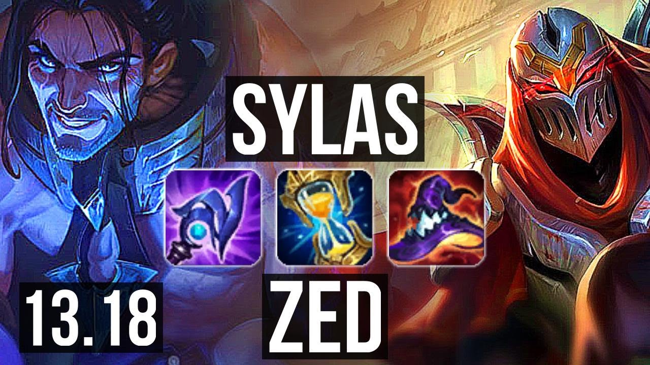 SYLAS vs ZED (MID) | 15 solo kills, Godlike, 900K mastery | TR Diamond | 13.18