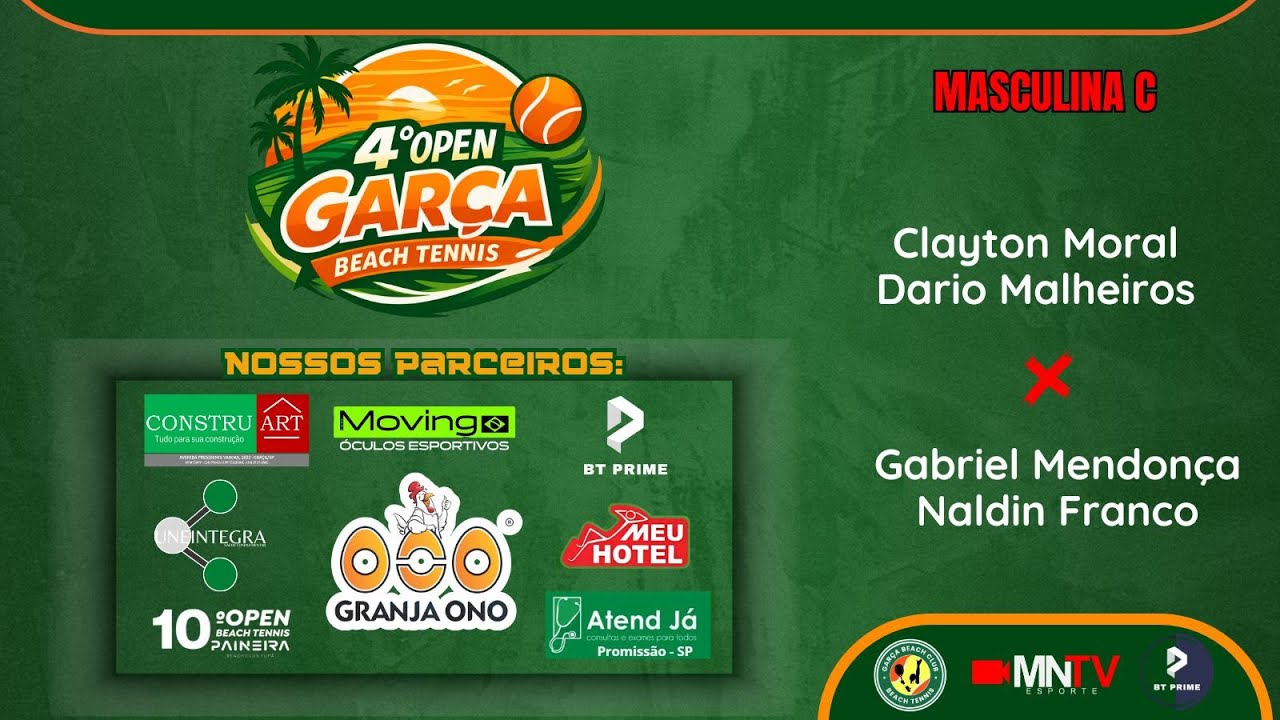 AO VIVO - 4&ordm; OPEN GAR&Ccedil;A BEACH TENNIS - PRIME300 - GAR&Ccedil;A- SP