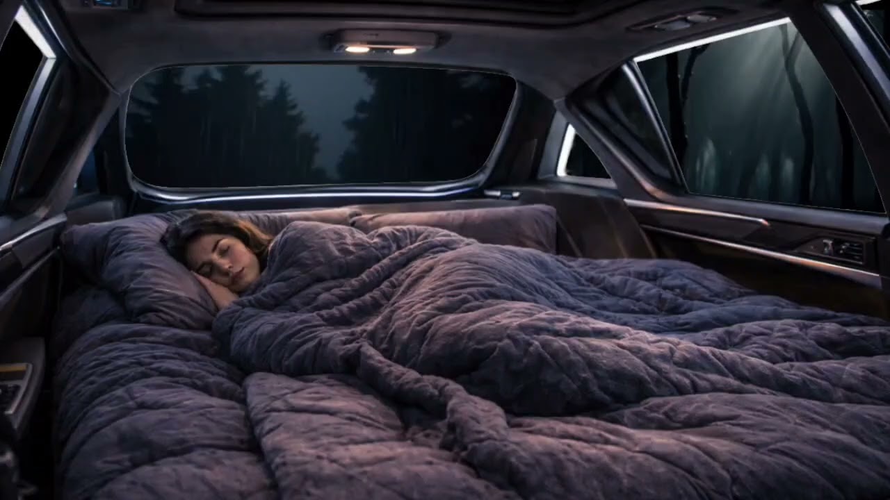 Cozy Car Rain Sounds for Deep Sleep – 7 Hours | No Thunder