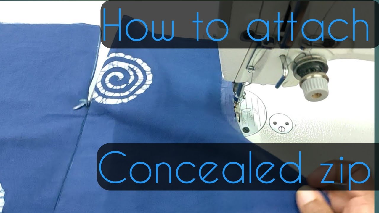 How to attach concealed zip in lining churidar