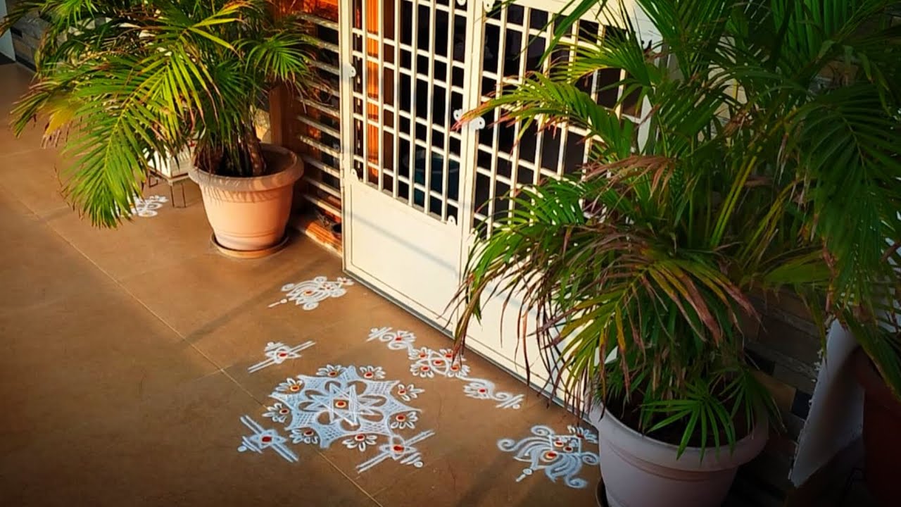 Monday Rangoli design #rangolidesigns #viralvideo #youtubevideos#kolamdesigns #mugguludesigns#vlog
