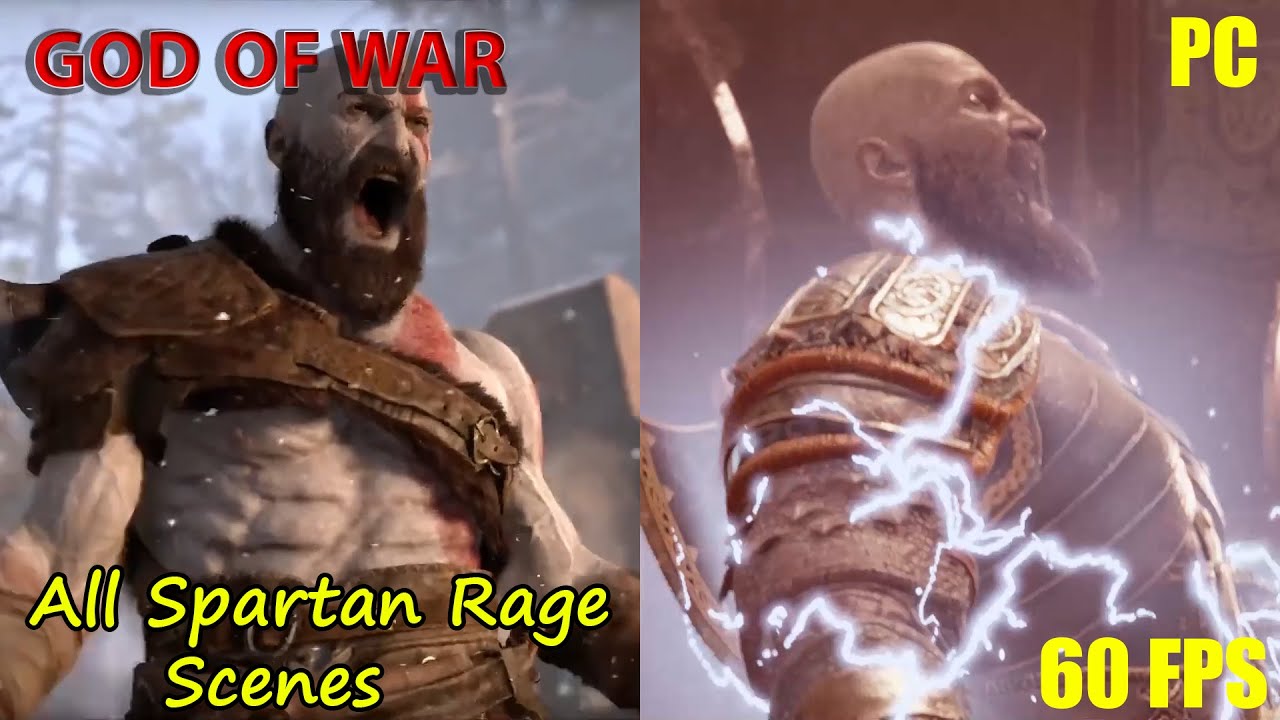 No One Can Stand before Spartan Rage | Kratos gets Angry Scenes | God of War PC | 60 FPS