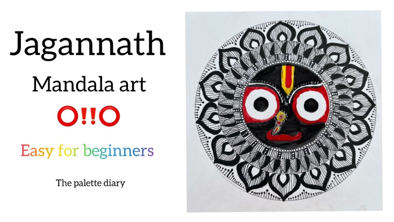 Jagannath Mandala Art ⭕‼️⭕ |Easy For Beginners | Mandala Art #mandalaart #youtubevideo 