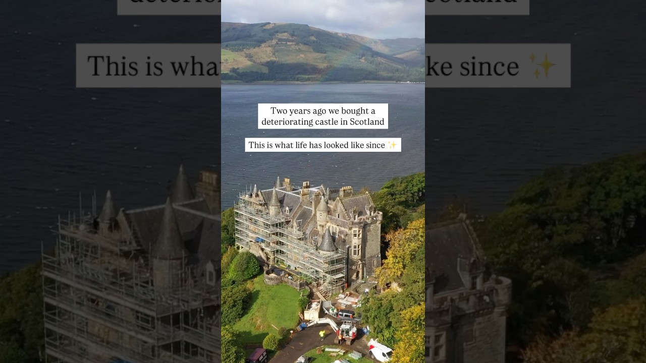 Two years of restoring this deteriorating castle in Scotland ✨