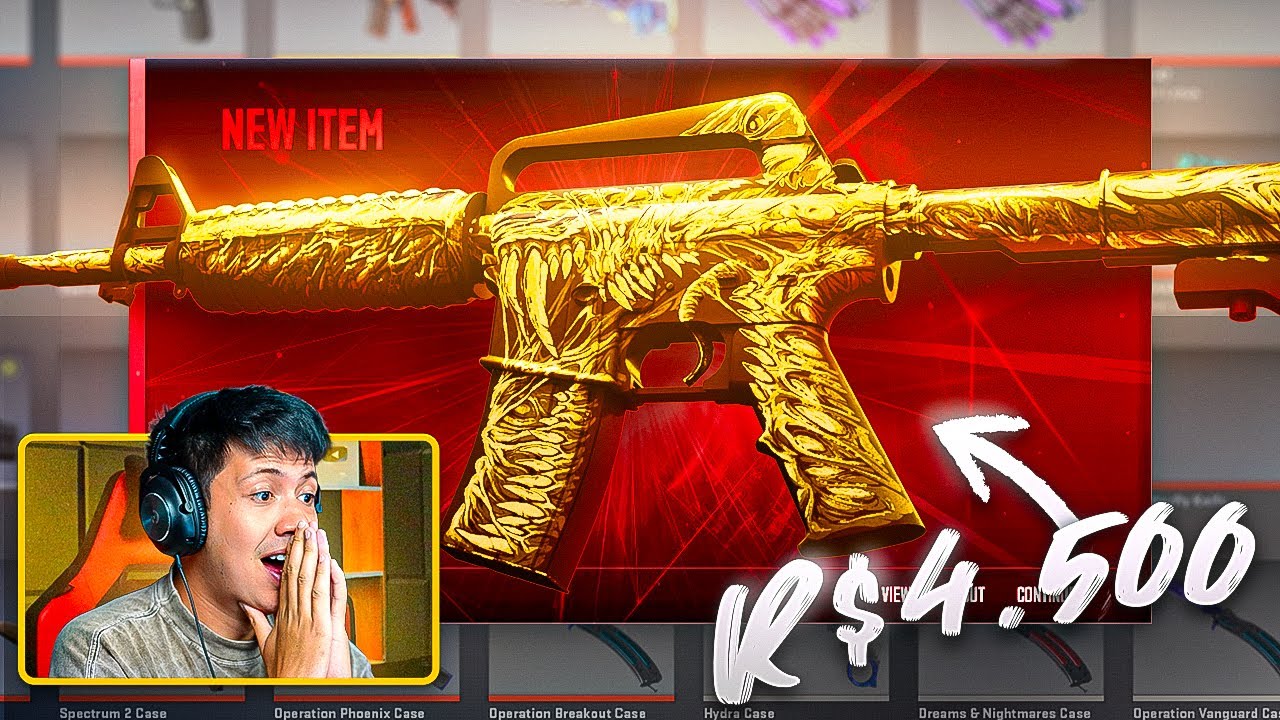 estou apaixonado... COMPREI a SKIN TOP #3 de M4A1-S do CS 2! (paguei R$ 4.500)