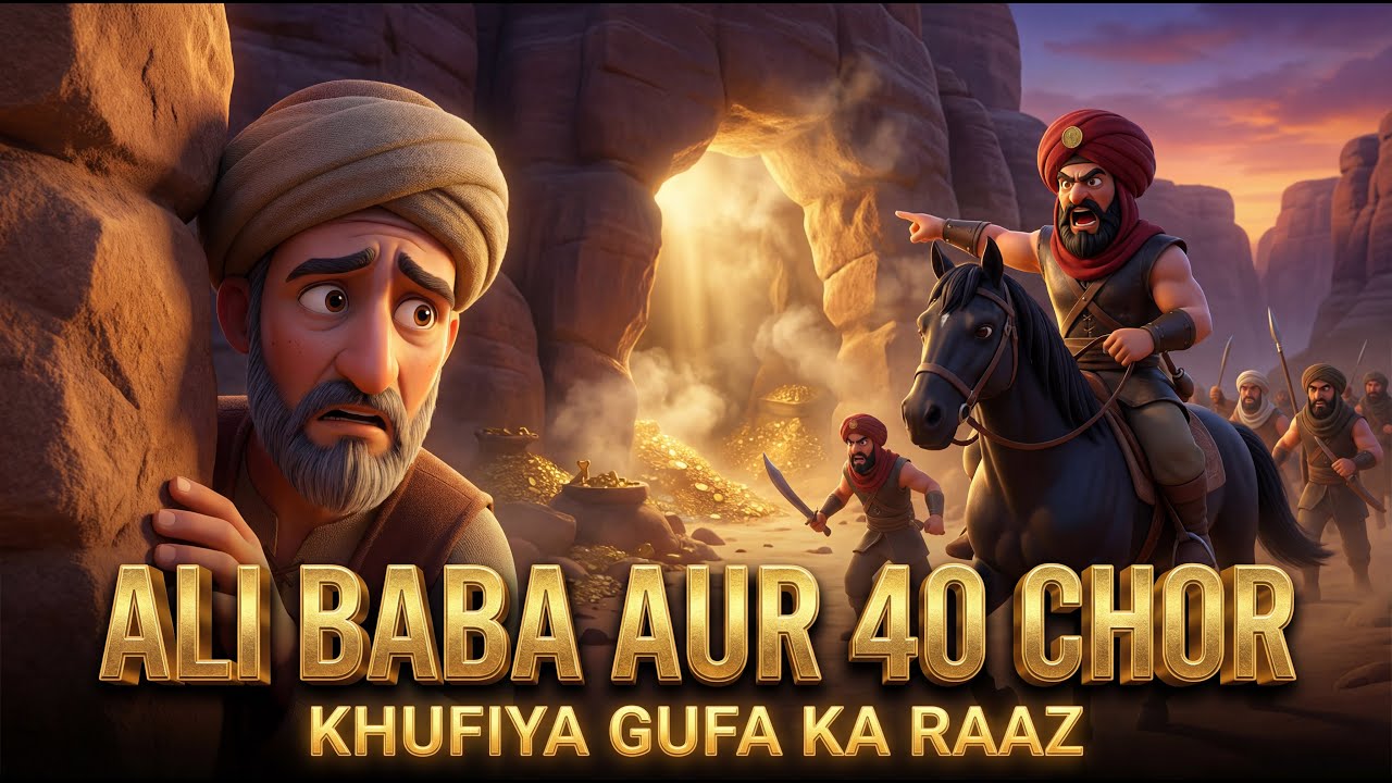 Ali Baba aur 40 Chor | Khufiya Gufa Ka Raaz | 3D Hindi/Urdu Story