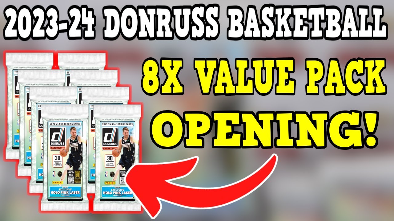 2023-24 Donruss Basketball 8X Value Pack Opening! WEMBY HUNTING!