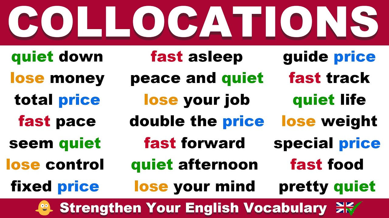 English Collocations with QUIET, FAST, PRICE and LOSE | Strengthen Your English Vocabulary