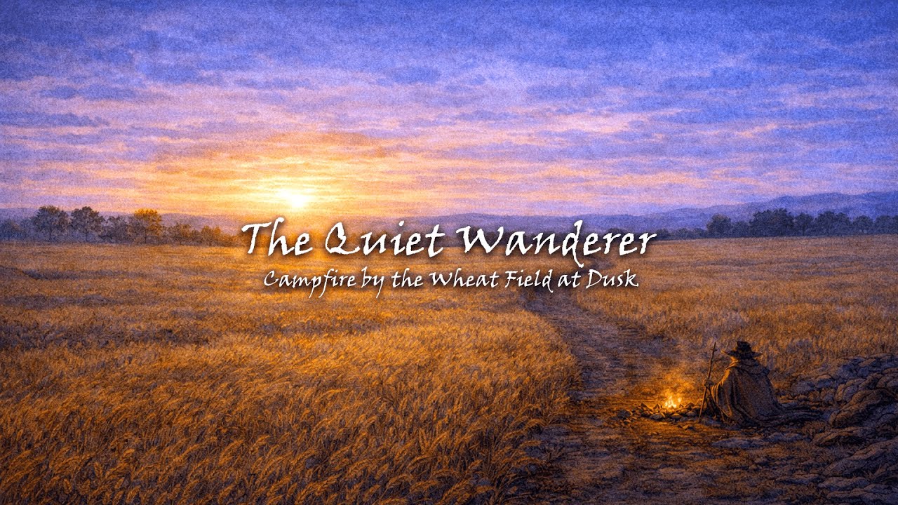 Campfire by the Wheat Field at Dusk | Cozy Evening Ambience for Relaxation & Focus