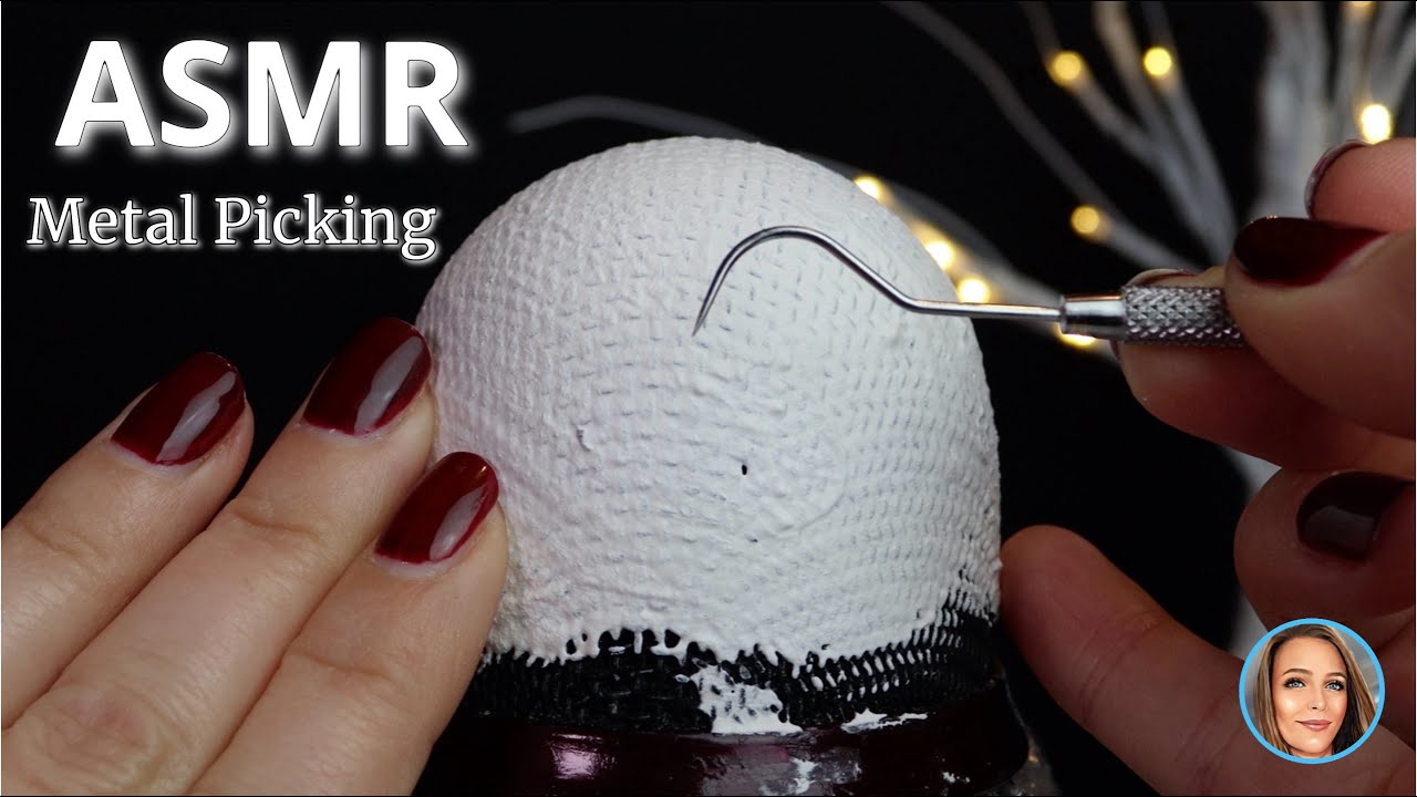 ASMR - Metal Picking Dried Plaster of Paris off of my Blue Yeti - 1 hour picking 🎧🎤