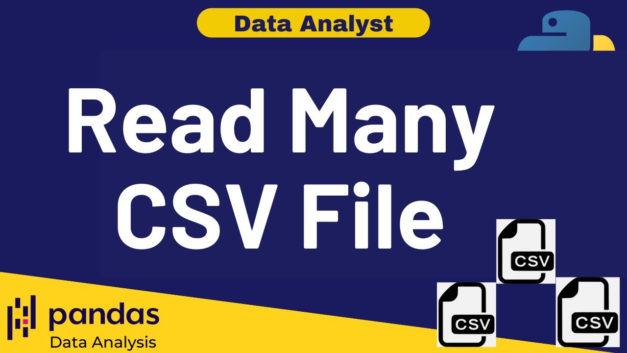 Python Data Analysis Tutorial 14: Read Multiple CSV File in Pandas | Data Analyst
